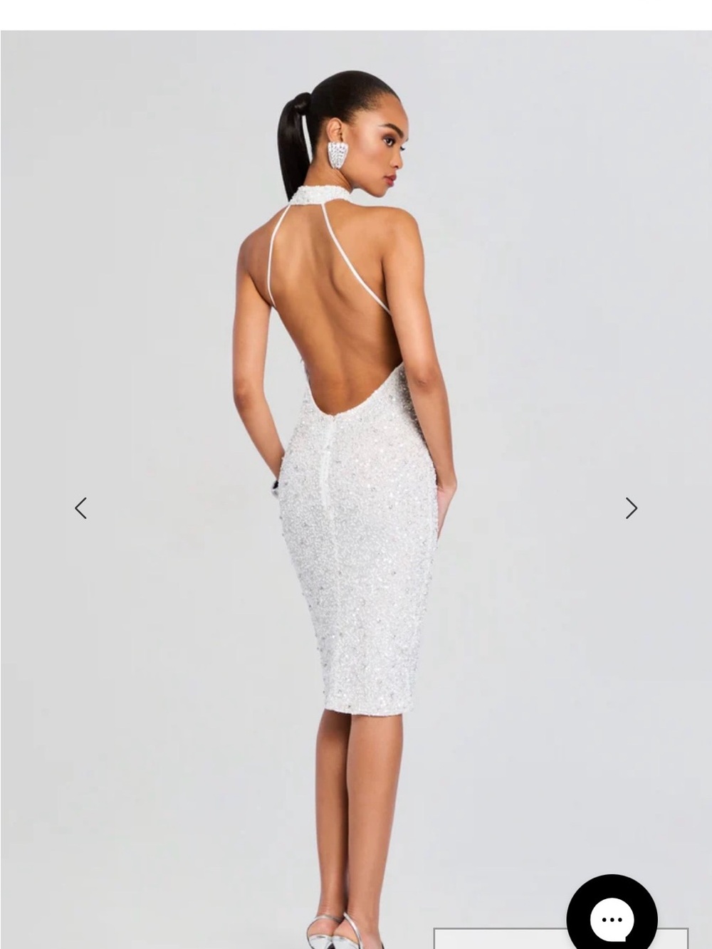 Retrofete : Olivia Midi White Sequin Dress - NWT!